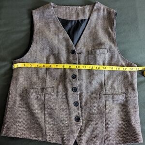 Herringbone Button-Up Vest